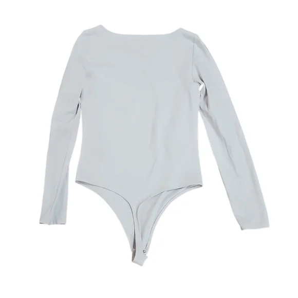 Babaton Aritzia Womens Off White Contour Bodysuit Size L Preppy Everyday Basics - Picture 3 of 10